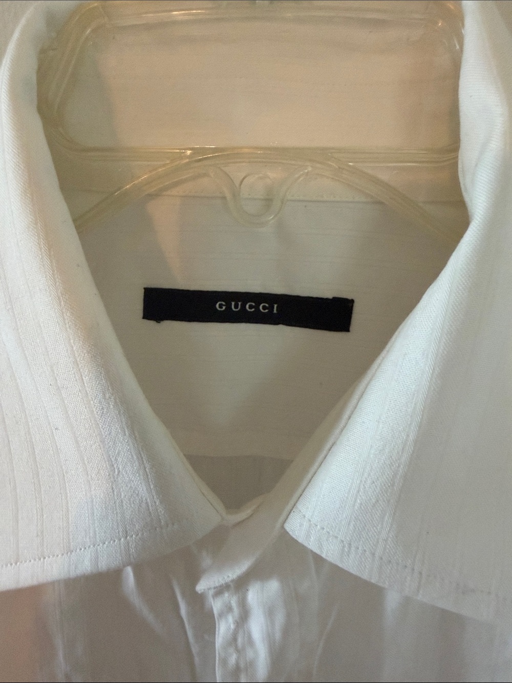 Men's Classic White Dress Shirt - Crisp Point Collar French cuffs